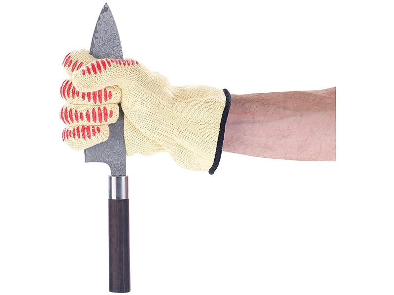 Rosenstein & Söhne Schnittschutzhandschuh:4er-Set Sicherheits-Handschuh, Hitze- & Schnittschutz, Antirutsch-Pads 18 Rosenstein & Söhne Schnittschutzhandschuh:4er-Set Sicherheits-Handschuh, Hitze- & Schnittschutz, Antirutsch-Pads – Bild 16