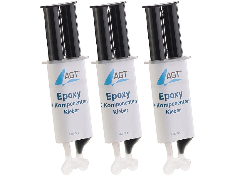 AGT Zweikomponentenkleber:Epoxy 2-Komponenten-Kleber, Hohe Belastbarkeit: 23 N/mm², 3er-Pack 4 AGT Zweikomponentenkleber:Epoxy 2-Komponenten-Kleber, Hohe Belastbarkeit: 23 N/mm², 3er-Pack – Bild 2