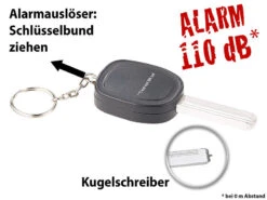 VisorTech Schlüsselalarm:2er-Set Personenalarm Im Autoschlüssel-Design, 110-dB-Sirene, Kuli -Einrichtungsgeschäft nx5666 7 1