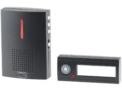 CASAcontrol Funkglocke:Kabellose Funk-Türklingel Mit 2 Empfängern (Licht & Ton), 100 M, IPX4 -Einrichtungsgeschäft nx5776 0