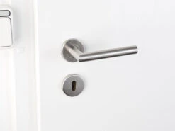 AGT Türgarnitur:3er-Set Moderne Edelstahl-Türbeschläge, 6 Türklinken Und 18 Rosetten -Einrichtungsgeschäft nx5854 3