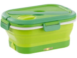 Rosenstein & Söhne Thermolunchbox:Faltbare Elektrische Thermo-Lunchbox Mit Multifunktions-Besteck, 0,8 L -Einrichtungsgeschäft nx5899 0