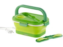 Rosenstein & Söhne Thermolunchbox:Faltbare Elektrische Thermo-Lunchbox Mit Multifunktions-Besteck, 0,8 L -Einrichtungsgeschäft nx5899 2