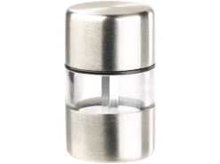 PEARL Salzstreuer:Mini-Salz-/Pfeffermühle, Edelstahl, Keramikmahlwerk, 3er-Set -Einrichtungsgeschäft nx5995 0