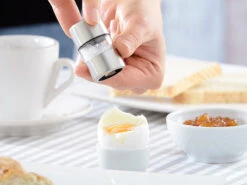 PEARL Salzstreuer:Mini-Salz-/Pfeffermühle, Edelstahl, Keramikmahlwerk, 3er-Set -Einrichtungsgeschäft nx5995 3