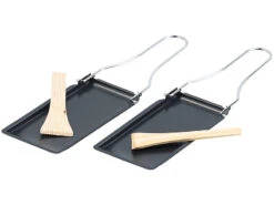 Rosenstein & Söhne Raclette Pfännchen:6er-Set Grill-Pfännchen Mit Klappbarem Griff, Spülmaschinenfest -Einrichtungsgeschäft nx6046 3 1