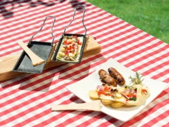 Rosenstein & Söhne Raclette Pfännchen:6er-Set Grill-Pfännchen Mit Klappbarem Griff, Spülmaschinenfest -Einrichtungsgeschäft nx6046 6 1