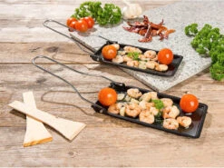 Rosenstein & Söhne Raclette Pfännchen:6er-Set Grill-Pfännchen Mit Klappbarem Griff, Spülmaschinenfest -Einrichtungsgeschäft nx6046 8