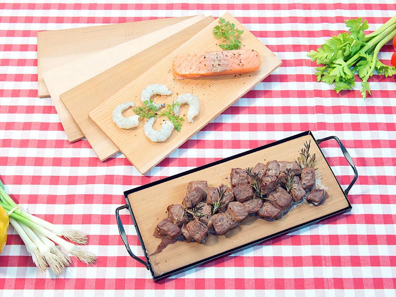 Rosenstein & Söhne Grillbrettchen:5er-Set Zedernholz-Grillbretter Für Holzkohle- & Gasgrills 5 Rosenstein & Söhne Grillbrettchen:5er-Set Zedernholz-Grillbretter Für Holzkohle- & Gasgrills – Bild 3