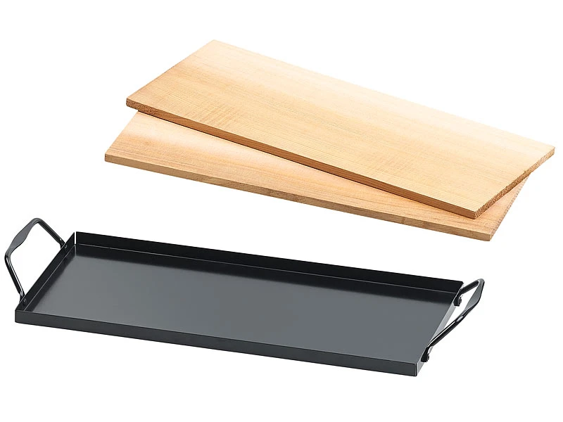 Rosenstein & Söhne Zedernholzbrett:2 Zedernholz-Grillbretter Für Holzkohle- & Gasgrills, Mit Metallrahmen 3 Rosenstein & Söhne Zedernholzbrett:2 Zedernholz-Grillbretter Für Holzkohle- & Gasgrills, Mit Metallrahmen