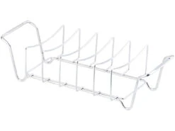 Rosenstein & Söhne Rippchenhalter:2in1-Sparerib-Halter Und Bratenkorb Für Grill Und Ofen, Edelstahl -Einrichtungsgeschäft nx6050 0