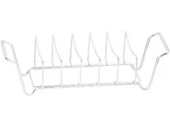 Rosenstein & Söhne Rippchenhalter:2in1-Sparerib-Halter Und Bratenkorb Für Grill Und Ofen, Edelstahl -Einrichtungsgeschäft nx6050 2