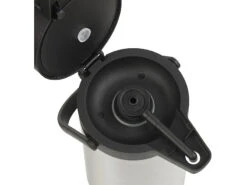 Rosenstein & Söhne Pumpkanne:Doppelwandige Vakuum-Isolierkanne Mit Pumpsystem, Edelstahl, 3 Liter -Einrichtungsgeschäft nx6062 6