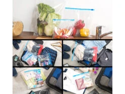 Rosenstein & Söhne Allzweckbeutel:60 Zip-Verschluss Gefrier-Beutel, 1/3/6 Liter, 68 µm -Einrichtungsgeschäft nx6071 19