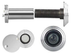 PEARL Tür-Spione:Türspion Mit Sichtschutz, 160°, 36-60 Mm, Ø 14 Mm, Edelstahl Verchromt -Einrichtungsgeschäft nx6089 7