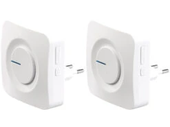 CASAcontrol Kinetische Klingel:Batterielose Funk-Türklingel, 2 Steckdosen-Empfänger, 36 Töne, IP44 -Einrichtungsgeschäft nx6132 6