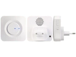 CASAcontrol Kinetische Klingel:Batterielose Funk-Türklingel, 2 Steckdosen-Empfänger, 36 Töne, IP44 -Einrichtungsgeschäft nx6132 7