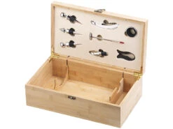 Carlo Milano Flaschenöffner:9-teiliges Sommelier-Set In Edler Holz-Geschenkbox Für 2 Weinflaschen -Einrichtungsgeschäft nx6143 4