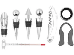 Carlo Milano Flaschenöffner:9-teiliges Sommelier-Set In Edler Holz-Geschenkbox Für 2 Weinflaschen -Einrichtungsgeschäft nx6143 7