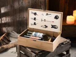 Carlo Milano Flaschenöffner:9-teiliges Sommelier-Set In Edler Holz-Geschenkbox Für 2 Weinflaschen -Einrichtungsgeschäft nx6143 8