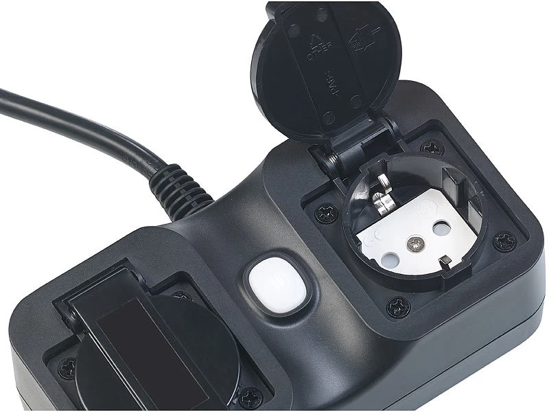 Luminea Home Control Amazon Alexa Steckdosen:2-fach-WLAN-Outdoor-Steckdosenleiste, App, Versandrückläufer 4 Luminea Home Control Amazon Alexa Steckdosen:2-fach-WLAN-Outdoor-Steckdosenleiste, App, Versandrückläufer – Bild 2