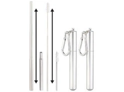 Rosenstein & Söhne Strohhalm-Set:6er-Set Teleskop-Edelstahl-Trinkhalme Mit Bürste, Schlüsselanhängerbox 22 Rosenstein & Söhne Strohhalm-Set:6er-Set Teleskop-Edelstahl-Trinkhalme Mit Bürste, Schlüsselanhängerbox -Einrichtungsgeschäft nx6281 5 1