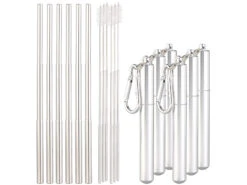 Rosenstein & Söhne Strohhalm-Set:6er-Set Teleskop-Edelstahl-Trinkhalme Mit Bürste, Schlüsselanhängerbox 16 Rosenstein & Söhne Strohhalm-Set:6er-Set Teleskop-Edelstahl-Trinkhalme Mit Bürste, Schlüsselanhängerbox -Einrichtungsgeschäft nx6282 0