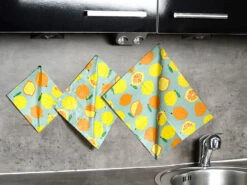 Rosenstein & Söhne Bienenwachstücher:3er-Set Bienenwachspapier Für Lebensmittel, 3 Verschiedene Größen -Einrichtungsgeschäft nx6300 12