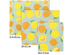 Rosenstein & Söhne Bienenwachstuch:6er-Set Bienenwachspapier Für Lebensmittel, 3 Verschiedene Größen -Einrichtungsgeschäft nx6300 5 1