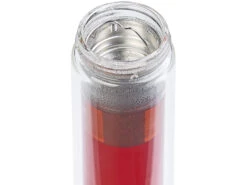 Cucina Di Modena Teeflasche:2er-Set Doppelwandige Glas-Trinkflaschen Mit Neopren-Hülle & Tee-Sieb -Einrichtungsgeschäft nx6310 3