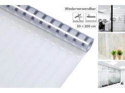 Infactory Milchglas-Fensterfolie:4er-Set Milchglas-Sichtschutzfolie, Statisch Haftend, 50 X 200 Cm -Einrichtungsgeschäft nx6314 5