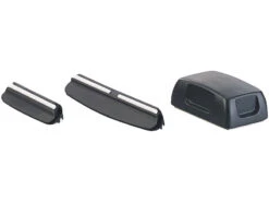 Rosenstein & Söhne Messerschärfer Stein:Schleifstein-Set, 2 Doppel-Schleifsteine, Winkelhilfe, Halter, Glätter -Einrichtungsgeschäft nx6318 0