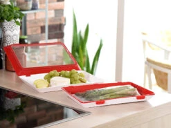 Rosenstein & Söhne 2er-Set Frischhaltedosen Für Wurst- Und Käse-Aufschnitt, Rot -Einrichtungsgeschäft nx6363 15