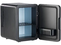 Rosenstein & Söhne Kühlschrank Klein:Mini-Kühlschrank Mit Warmhalte-Funktion, Edelstahlfront, 12/230 V, 4 L -Einrichtungsgeschäft nx6377 1