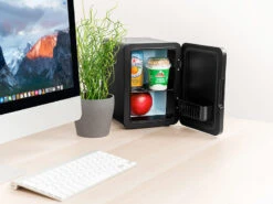 Rosenstein & Söhne Kühlschrank Klein:Mini-Kühlschrank Mit Warmhalte-Funktion, Edelstahlfront, 12/230 V, 4 L -Einrichtungsgeschäft nx6377 2