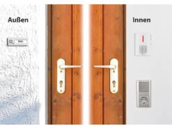 CASAcontrol Funkgong:Funk-Türklingel + 2 Empfänger, Licht & Ton Signal, IPX4, Weiß -Einrichtungsgeschäft nx6468 2 1