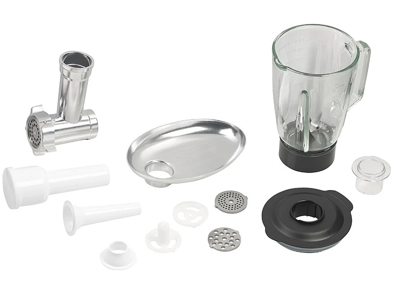 Rosenstein & Söhne All In One Küchengerät:All-in-One-Küchenmaschine Mit Fleischwolf Und Mixaufsatz, 1.000 Watt 17 Rosenstein & Söhne All In One Küchengerät:All-in-One-Küchenmaschine Mit Fleischwolf Und Mixaufsatz, 1.000 Watt – Bild 15