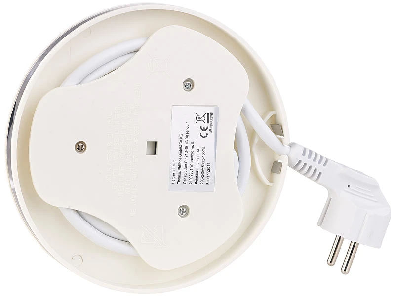 Rosenstein & Söhne Wasserkocher Blumen:Keramik-Wasserkocher Mit Blumenmuster, 1,7 Liter, 1.500 Watt 9 Rosenstein & Söhne Wasserkocher Blumen:Keramik-Wasserkocher Mit Blumenmuster, 1,7 Liter, 1.500 Watt – Bild 7