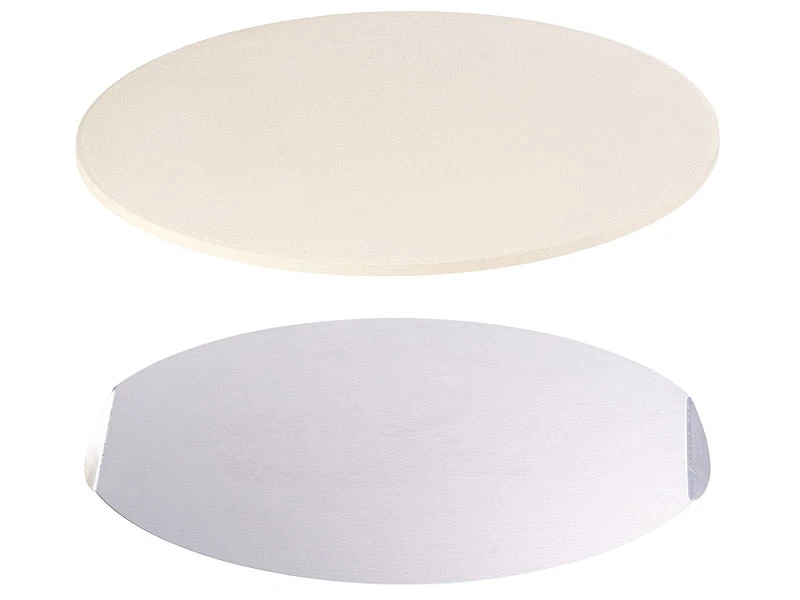 Cucina Di Modena Grillzubehör:Runder Pizzastein Mit Aluminium-Servierblech, Ø 33 Cm 4 Cucina Di Modena Grillzubehör:Runder Pizzastein Mit Aluminium-Servierblech, Ø 33 Cm – Bild 2