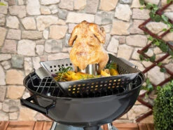 Rosenstein & Söhne Hähnchengriller:BBQ-Hähnchen-Griller Mit Aroma-Behälter Für Ganze Hähnchen -Einrichtungsgeschäft nx6818 2 1