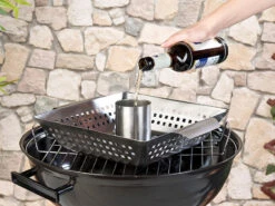 Rosenstein & Söhne Hähnchengriller:BBQ-Hähnchen-Griller Mit Aroma-Behälter Für Ganze Hähnchen -Einrichtungsgeschäft nx6818 4 1