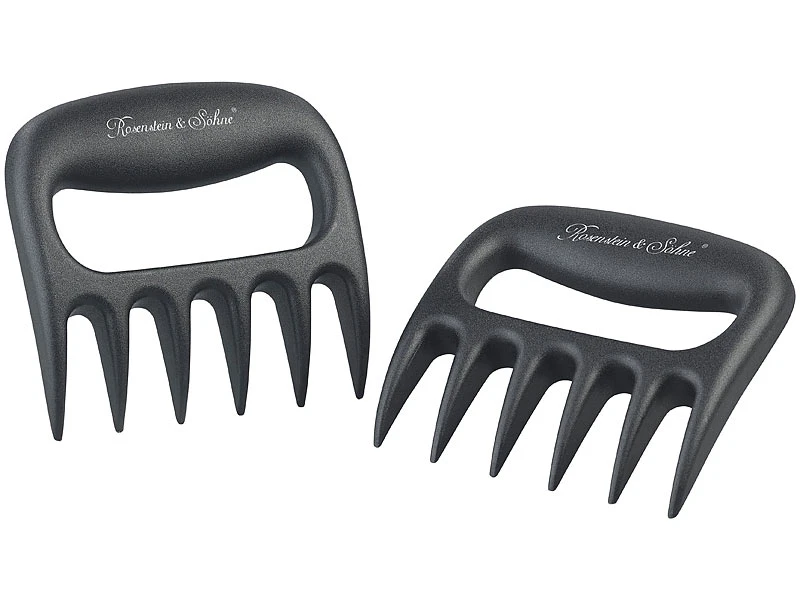 Rosenstein & Söhne Fleischkralle:2er-Set Fleisch-Krallen Aus Hitzebeständigem Kunststoff, BPA-frei 9 Rosenstein & Söhne Fleischkralle:2er-Set Fleisch-Krallen Aus Hitzebeständigem Kunststoff, BPA-frei – Bild 7