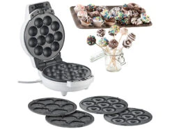 Rosenstein & Söhne Waffeleisen Donutmaker:3in1-Donut-, Cupcake- Und Cakepop-Maker, Versandrückläufer -Einrichtungsgeschäft nx6920 8 1