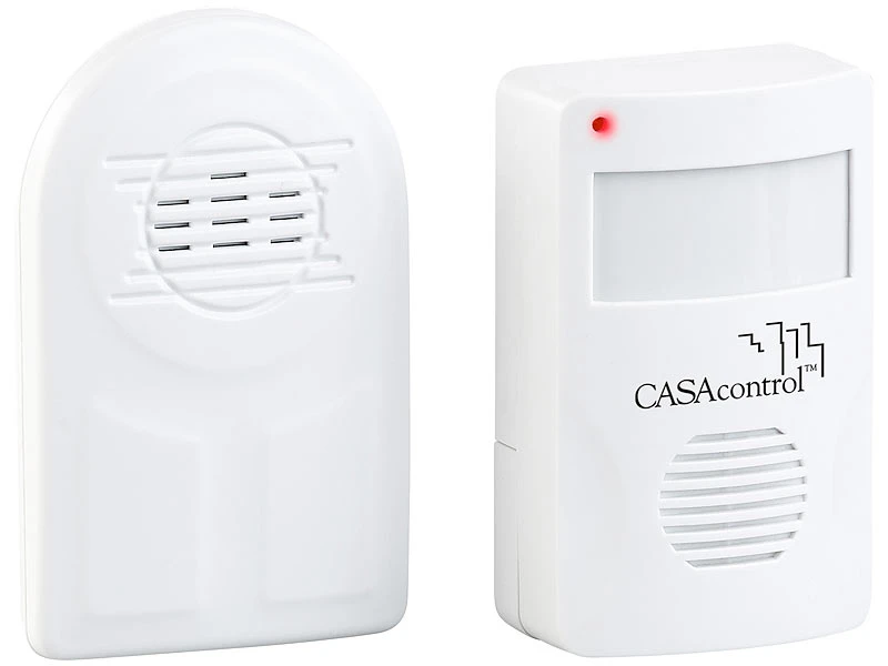 CASAcontrol Bewegungsmelder:Batterie-Funk-Durchgangsmelder, PIR-Bewegungssensor, Klingel-Funktion 4 CASAcontrol Bewegungsmelder:Batterie-Funk-Durchgangsmelder, PIR-Bewegungssensor, Klingel-Funktion – Bild 2