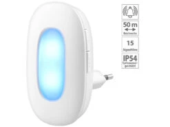 CASAcontrol Lichtklingel Funk:Steckdosen-Funk-Klingel Mit Optischem Signal & Zweitem Empfänger, IP54 -Einrichtungsgeschäft nx6966 6