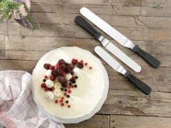 Rosenstein & Söhne Kuchenpalette Klein:3er-Set Edelstahl-Winkelpaletten In 3 Größen Mit Ergonomischen Griffen -Einrichtungsgeschäft nx6987 7 1