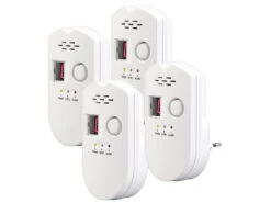 VisorTech Gas-Messgerät:4er-Set Steckdosen-Multi-Gasmelder Für Erdgas Und Autogas, 85 DB -Einrichtungsgeschäft nx6989 1