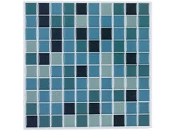 Infactory Wanddeko:Selbstklebende 3D-Mosaik-Fliesenaufkleber "Aqua", 26 X 26 Cm, 20er-Set -Einrichtungsgeschäft nx7424 0