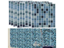 Infactory Wanddeko:Selbstklebende 3D-Mosaik-Fliesenaufkleber "Aqua", 26 X 26 Cm, 20er-Set -Einrichtungsgeschäft nx7424 3