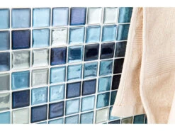 Infactory Wanddeko:Selbstklebende 3D-Mosaik-Fliesenaufkleber "Aqua", 26 X 26 Cm, 20er-Set -Einrichtungsgeschäft nx7424 4